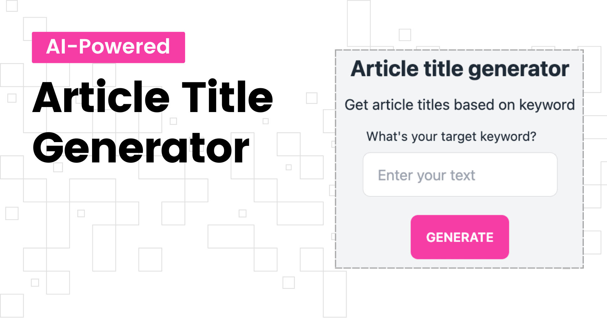 cover image Instant AI Article Title Generator for SEO