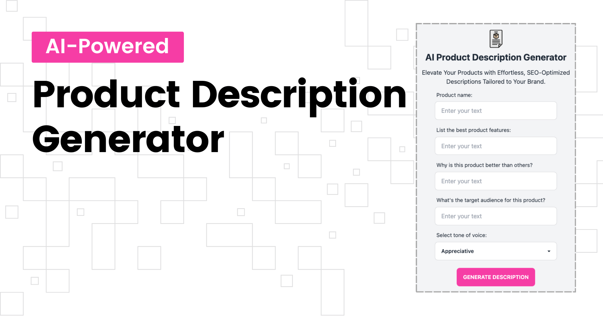 cover image AI-Powered Product Description Generator